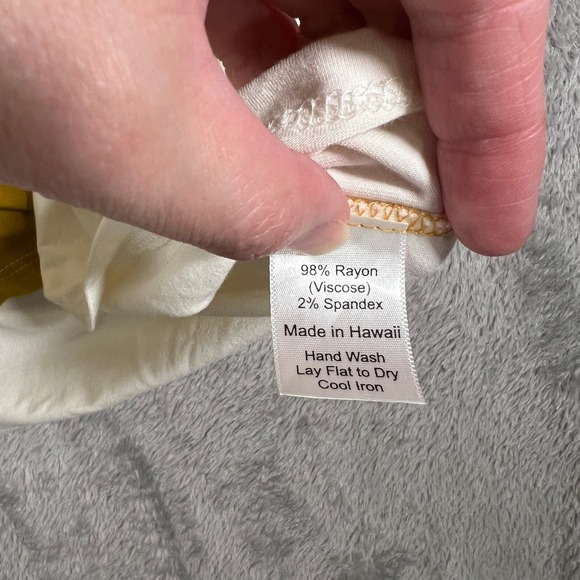 Ten Tomorrow T-Shirt Dress Womens‎ Mustard White Medium Colorblock Short Sleeve - Picture 6 of 8